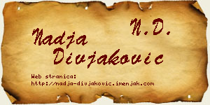 Nadja Divjaković vizit kartica